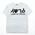 PLAY COMME des GARCONS ハートロゴ 反転 プリントTシャツ M ホワイト AZ-T068 日本製
