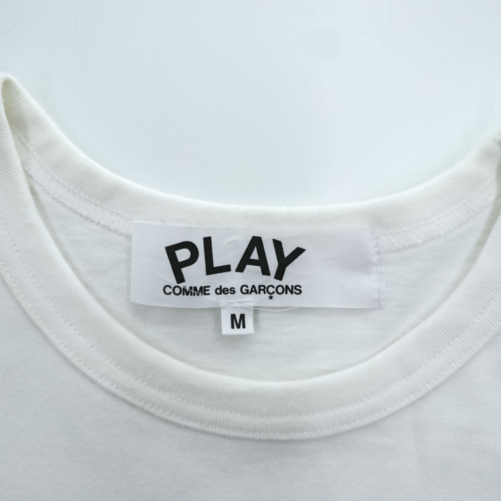 PLAY COMME des GARCONS ハートロゴ 反転 プリントTシャツ M ホワイト AZ-T068 日本製
