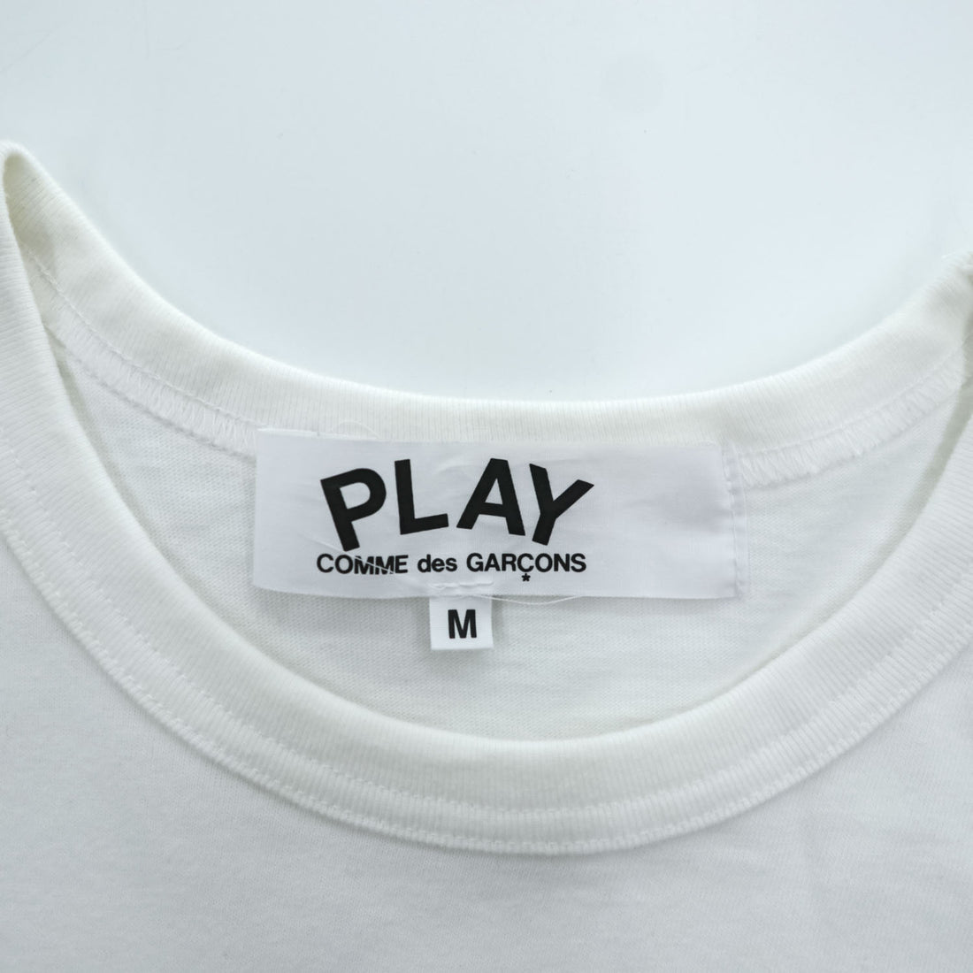 PLAY COMME des GARCONS ハートロゴ 反転 プリントTシャツ M ホワイト AZ-T068 日本製