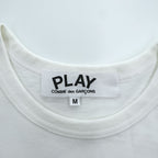 PLAY COMME des GARCONS ハートロゴ 反転 プリントTシャツ M ホワイト AZ-T068 日本製