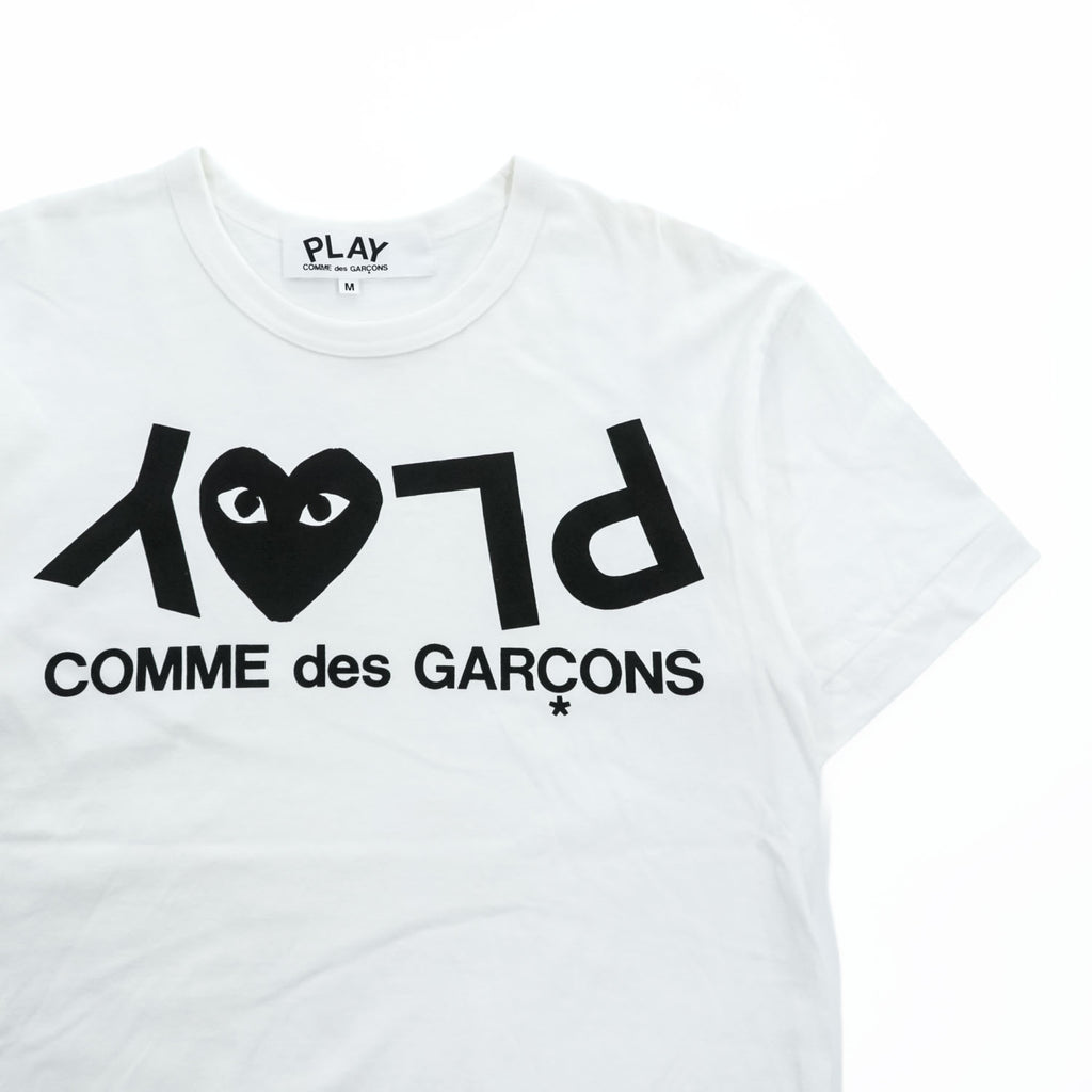 PLAY COMME des GARCONS ハートロゴ 反転 プリントTシャツ M ホワイト AZ-T068 日本製