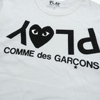 PLAY COMME des GARCONS ハートロゴ 反転 プリントTシャツ M ホワイト AZ-T068 日本製