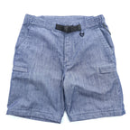 Columbia シェル アウトドア 2WAY コンバーチブルパンツ OMNI-SHIELD ショートパンツ M ブルー ベルト付 ドローコード PM4423