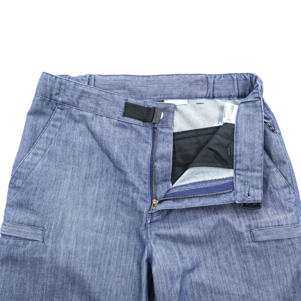 Columbia シェル アウトドア 2WAY コンバーチブルパンツ OMNI-SHIELD ショートパンツ M ブルー ベルト付 ドローコード PM4423
