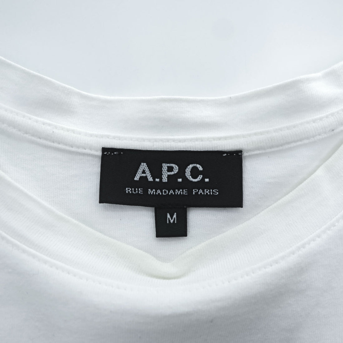 A.P.C. 日本製 APC DENIM グラフィックプリント Tシャツ M ホワイト ブルー 4114413