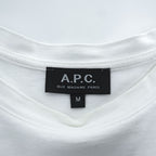 A.P.C. 日本製 APC DENIM グラフィックプリント Tシャツ M ホワイト ブルー 4114413