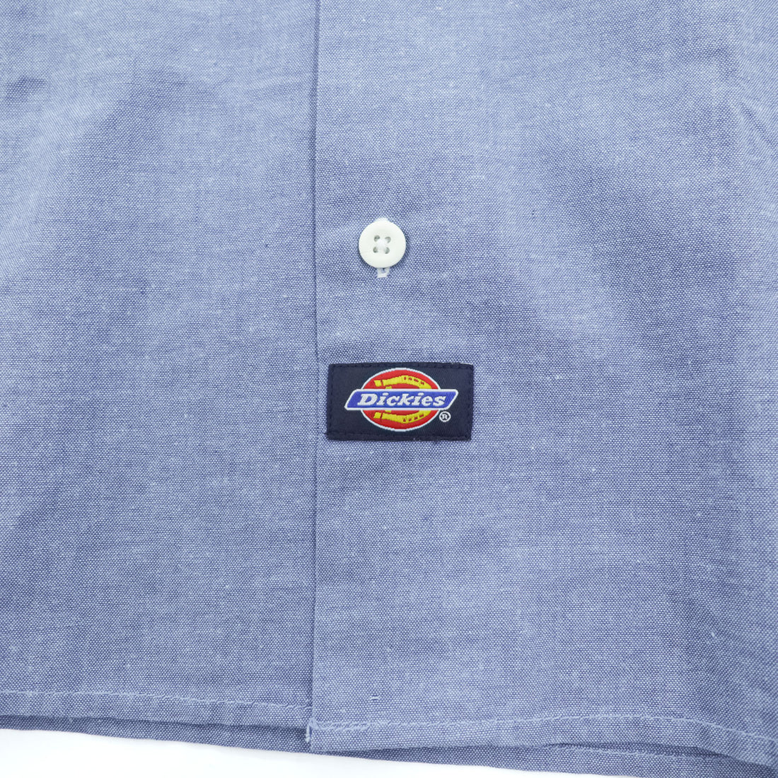 Dickies 90年代 ヴィンテージ シャンブレー 半袖ワークシャツ M ブルー ボックスシルエット