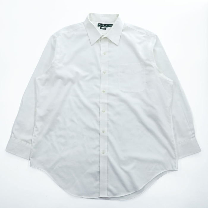 LAUREN RALPH LAUREN 長袖 ドレスシャツ L ホワイト CLASSIC FIT NON IRON