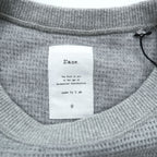 Name. 日本製 ワッフルサーマル カットソー WAFFLE THERMAL L/S 長袖 ロングスリーブ Tシャツ S グレー ラウンドカット NMCU-17SS-001 未使用品