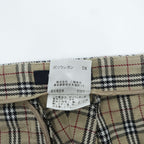 BURBERRY LONDON 日本製 ノバチェック フレア チノパンツ XL ベージュ ストレッチ