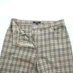 BURBERRY LONDON 日本製 ノバチェック フレア チノパンツ XL ベージュ ストレッチ