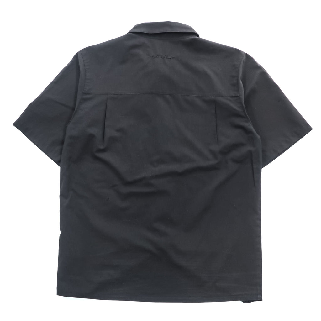 MAMMUT リップストップ ポリエステル 半袖シャツ M ブラック Finn Shirt 通気性 軽量 1030-00880