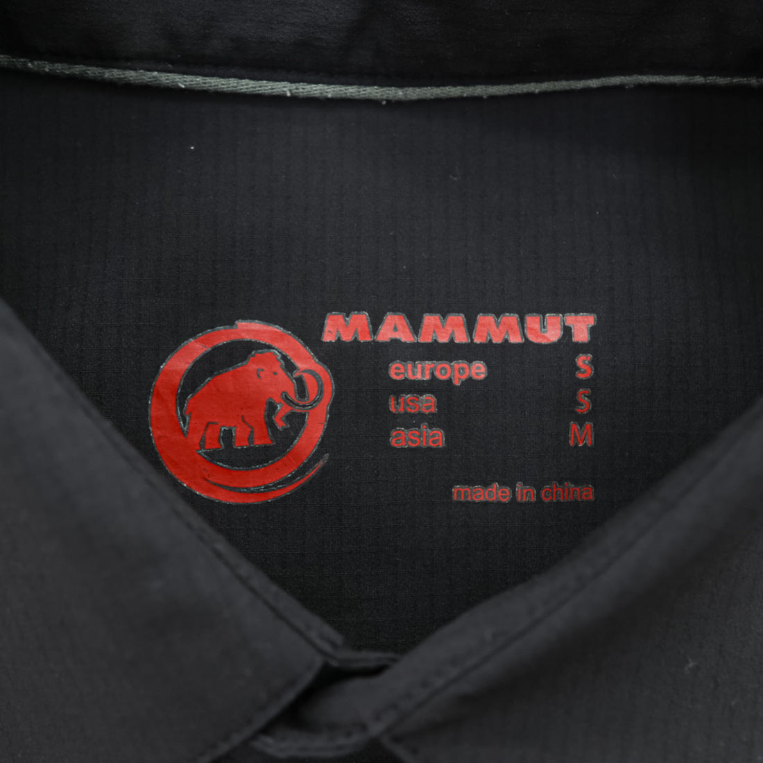 MAMMUT リップストップ ポリエステル 半袖シャツ M ブラック Finn Shirt 通気性 軽量 1030-00880