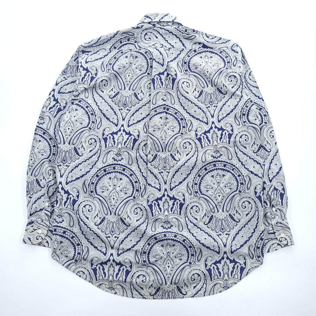 ETRO イタリア製 ペイズリー柄 長袖シャツ M ブルー 総柄 コットン100%