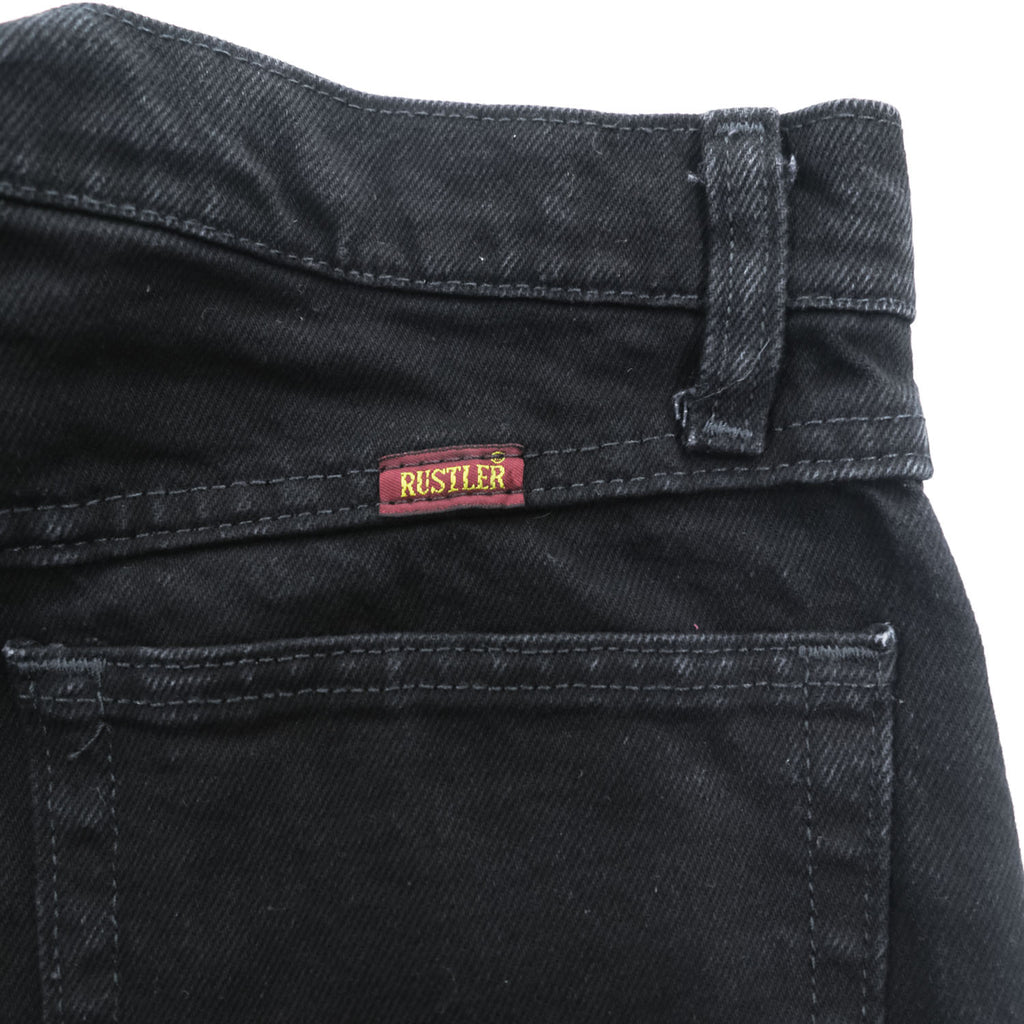 RUSTLER ( Wrangler ) ブラック デニムパンツ ジーンズ M ストレート 1087619CB