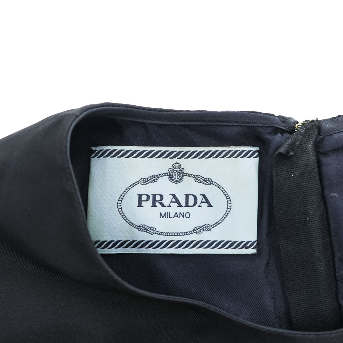 PRADA イタリア製 フラワープリント 長袖 ワンピース M ブラック ホワイト APD1 2013 138