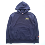 KENZO リバースウィーブ プルオーバー パーカー L ネイビー バックプリント カンガルーポケット FC65SW4194MC