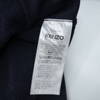 KENZO リバースウィーブ プルオーバー パーカー L ネイビー バックプリント カンガルーポケット FC65SW4194MC