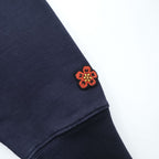 KENZO リバースウィーブ プルオーバー パーカー L ネイビー バックプリント カンガルーポケット FC65SW4194MC