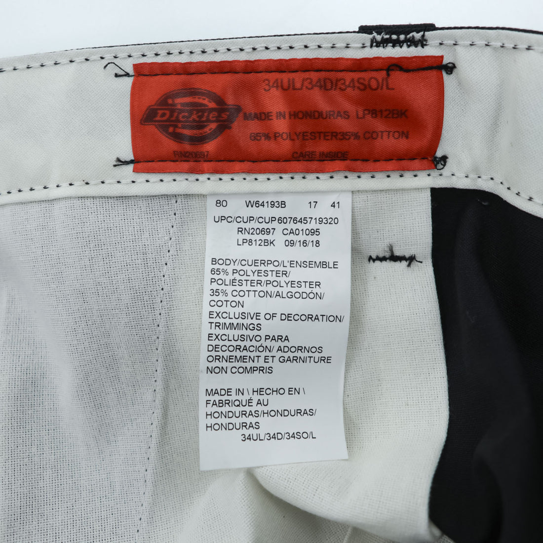 Dickies ワイドストレート ワークパンツ チノパンツ 34 ブラック LP812BK 未使用品