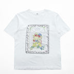 KHOKI 日本製 フラワーカレンダー グラフィック Tシャツ M ホワイト プリント Marché de Clignancourt 23aw-t-01-b-white