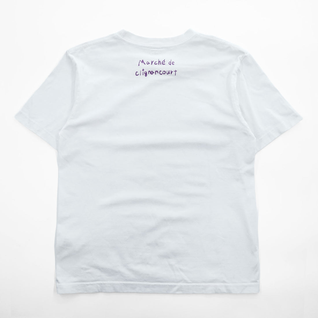 KHOKI 日本製 フラワーカレンダー グラフィック Tシャツ M ホワイト プリント Marché de Clignancourt 23aw-t-01-b-white