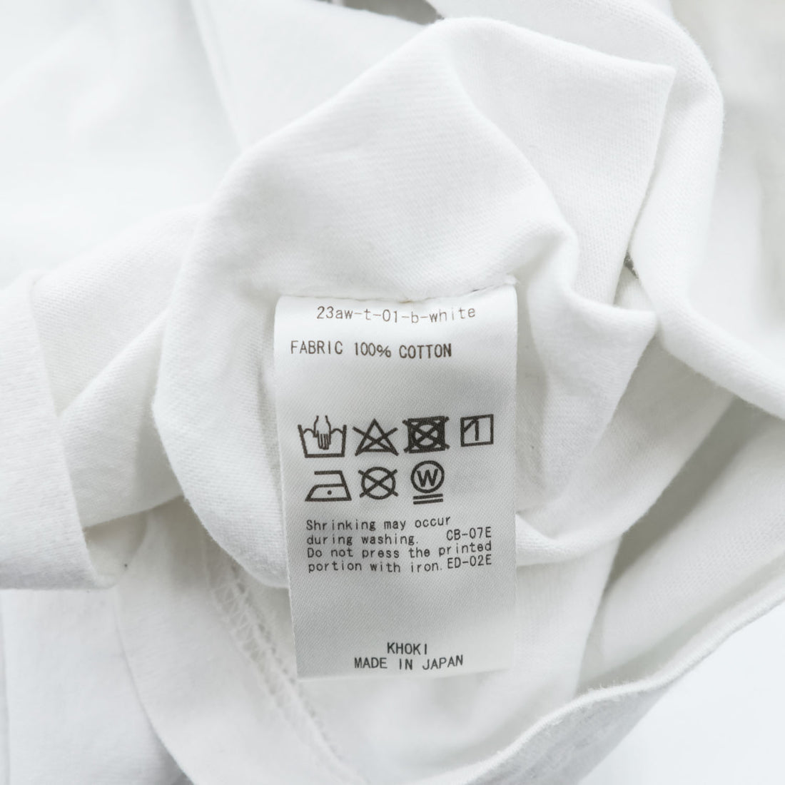 KHOKI 日本製 フラワーカレンダー グラフィック Tシャツ M ホワイト プリント Marché de Clignancourt 23aw-t-01-b-white