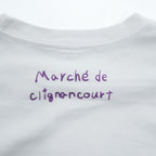 KHOKI 日本製 フラワーカレンダー グラフィック Tシャツ M ホワイト プリント Marché de Clignancourt 23aw-t-01-b-white