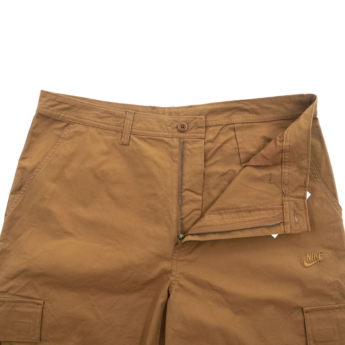 NIKE リップストップ カーゴ ワークパンツ XL ブラウン ストレッチ ワイド FZ5766-281 未使用品
