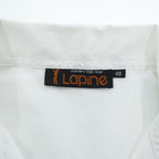 Lapine ヴィンテージ 復刻 半袖 ボーリングシャツ L ホワイト 刺繍 オープンカラー 開襟 レプリカ