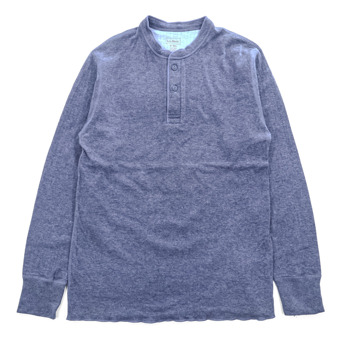 L.L.Bean カナダ製 ヘンリーネック 長袖 ロングスリーブ Tシャツ ロンT M ネイビー 166891