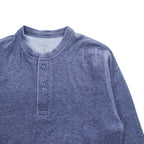 L.L.Bean カナダ製 ヘンリーネック 長袖 ロングスリーブ Tシャツ ロンT M ネイビー 166891