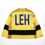 Leh 日本製 メッシュ ゲームシャツ 長袖 ロングスリーブ Tシャツ L イエロー GAME L/S T-SH オーバーサイズ プルオーバー LEH1050