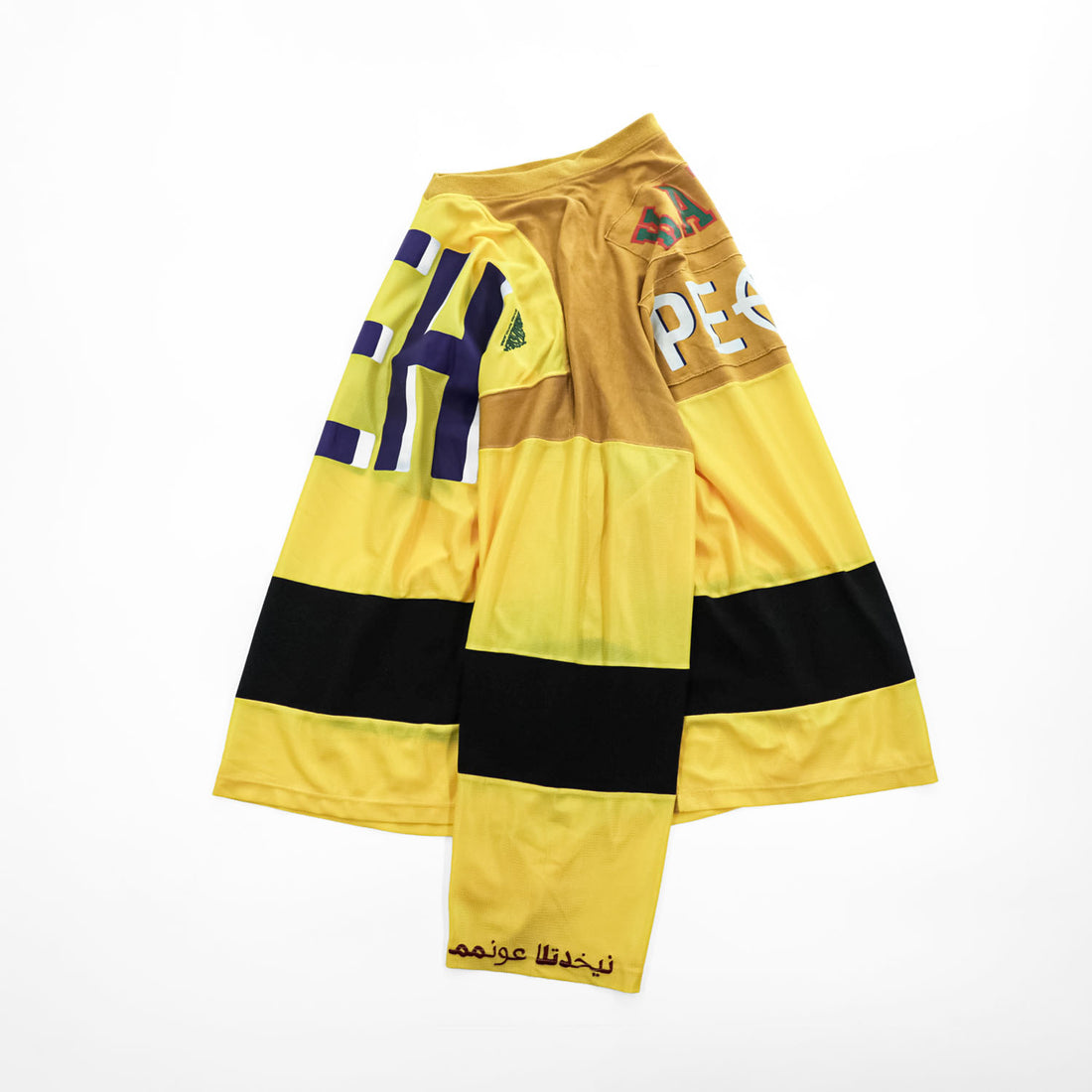 Leh 日本製 メッシュ ゲームシャツ 長袖 ロングスリーブ Tシャツ L イエロー GAME L/S T-SH オーバーサイズ プルオーバー LEH1050