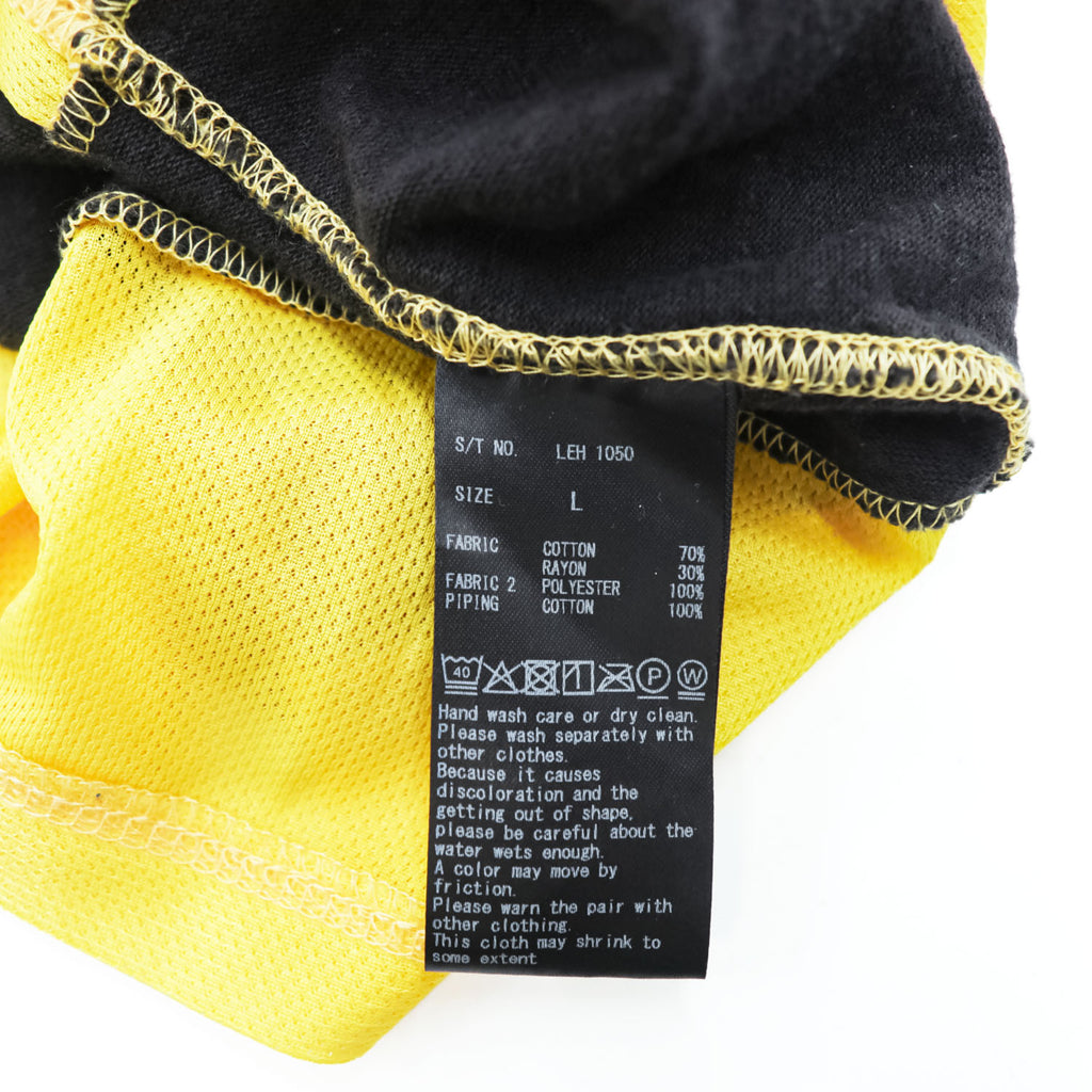 Leh 日本製 メッシュ ゲームシャツ 長袖 ロングスリーブ Tシャツ L イエロー GAME L/S T-SH オーバーサイズ プルオーバー LEH1050