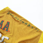 Leh 日本製 メッシュ ゲームシャツ 長袖 ロングスリーブ Tシャツ L イエロー GAME L/S T-SH オーバーサイズ プルオーバー LEH1050