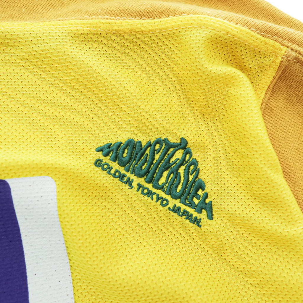 Leh 日本製 メッシュ ゲームシャツ 長袖 ロングスリーブ Tシャツ L イエロー GAME L/S T-SH オーバーサイズ プルオーバー LEH1050