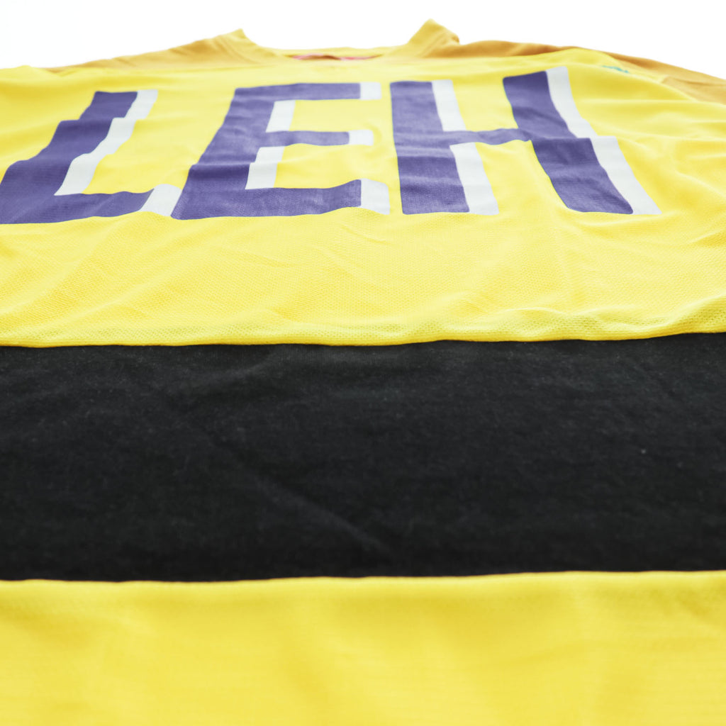 Leh 日本製 メッシュ ゲームシャツ 長袖 ロングスリーブ Tシャツ L イエロー GAME L/S T-SH オーバーサイズ プルオーバー LEH1050