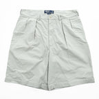 Polo Ralph Lauren 90年代 2タック チノショーツ TYLER SHORT ショートパンツ ハーフパンツ L ベージュ プリーツ USA生地