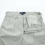 Polo Ralph Lauren 90年代 2タック チノショーツ TYLER SHORT ショートパンツ ハーフパンツ L ベージュ プリーツ USA生地