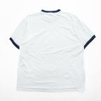 NIKE 90年代 USA製 ヴィンテージ リンガーTシャツ XL ホワイト ネイビー 刺繍 スウォッシュ