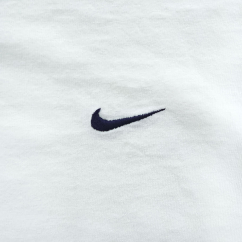 NIKE 90年代 USA製 ヴィンテージ リンガーTシャツ XL ホワイト ネイビー 刺繍 スウォッシュ