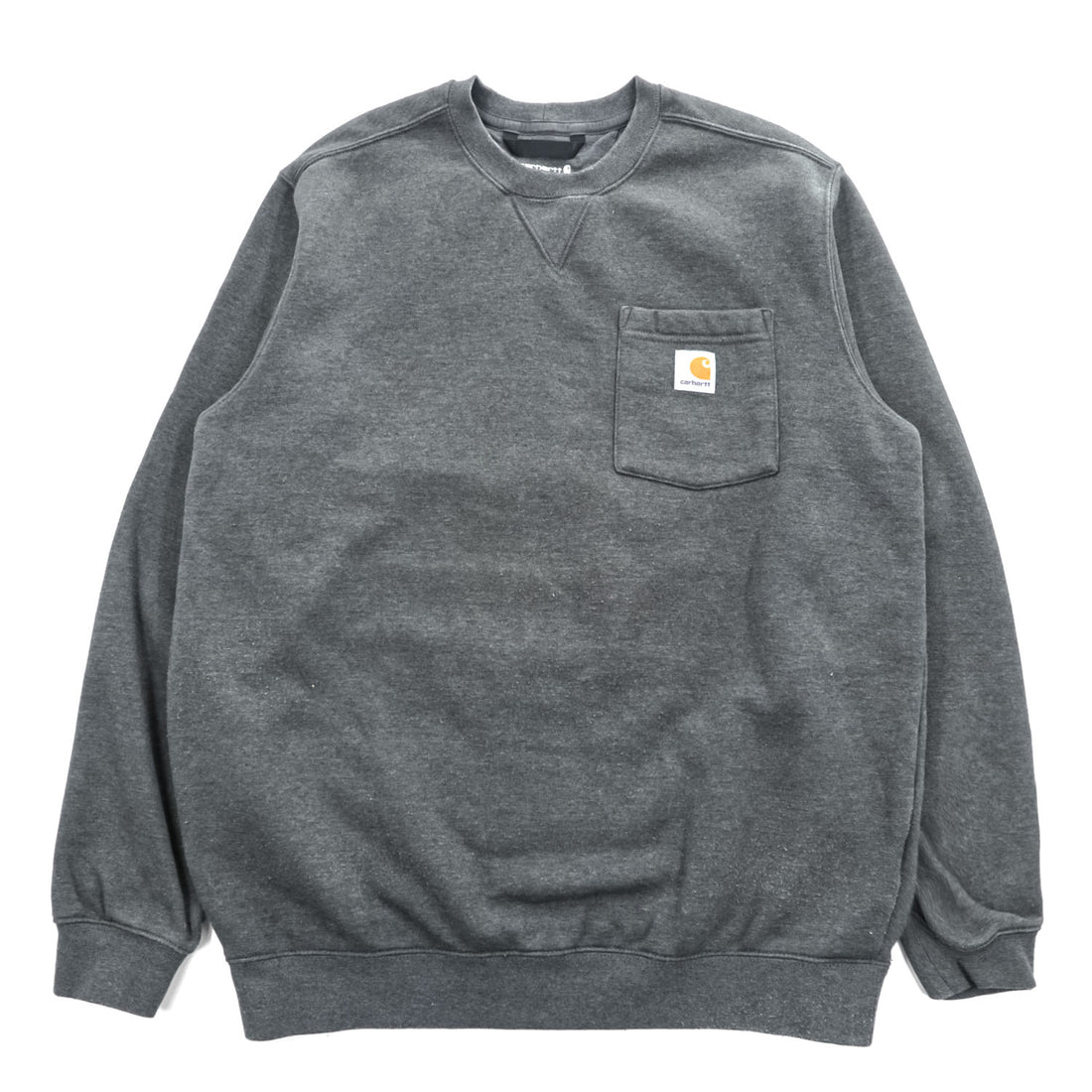 carhartt クルーネック スウェット トレーナー LOOSE FIT M グレー 裏起毛 ポケット 前V 103852 026