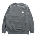 carhartt クルーネック スウェット トレーナー LOOSE FIT M グレー 裏起毛 ポケット 前V 103852 026