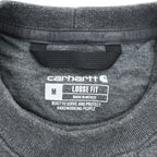 carhartt クルーネック スウェット トレーナー LOOSE FIT M グレー 裏起毛 ポケット 前V 103852 026