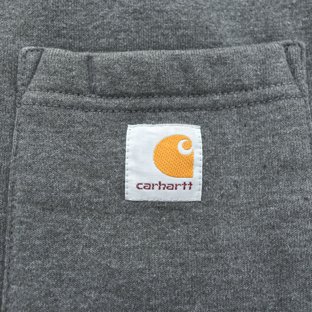 carhartt クルーネック スウェット トレーナー LOOSE FIT M グレー 裏起毛 ポケット 前V 103852 026