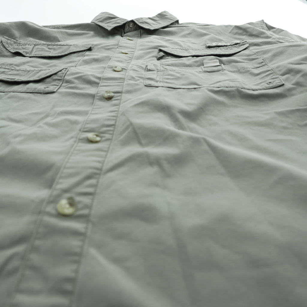Columbia PFG 90年代 長袖 フィッシングシャツ XL カーキ グリーン メッシュ マルチポケット FM7120