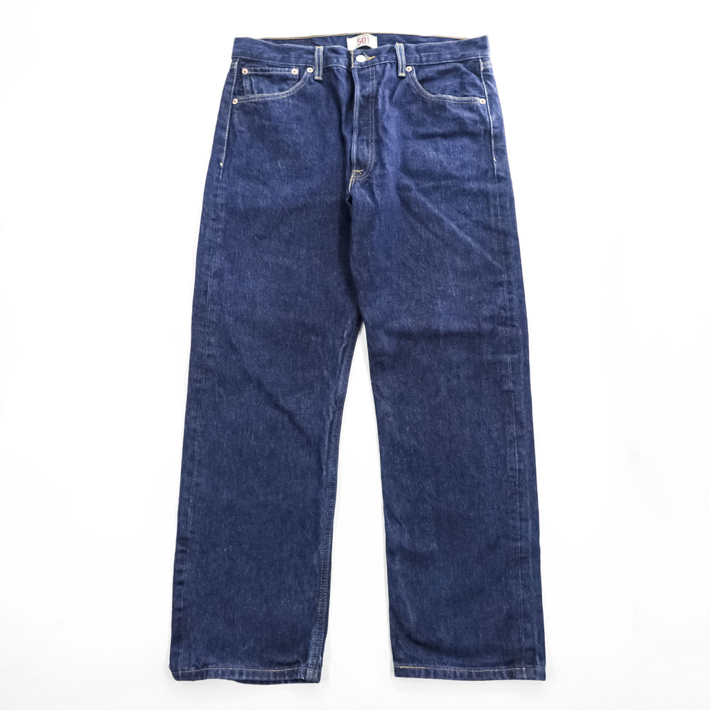 Levi's 501 リジッド デニムパンツ ジーンズ W36 L32 インディゴ 濃紺 ボタンフライ USAモデル 005010000