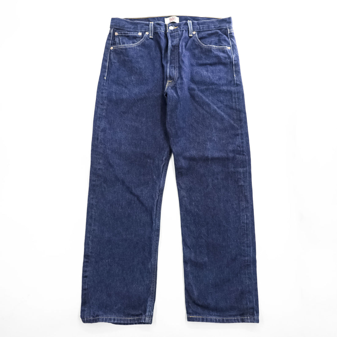 Levi's 501 リジッド デニムパンツ ジーンズ W36 L32 インディゴ 濃紺 ボタンフライ USAモデル 005010000