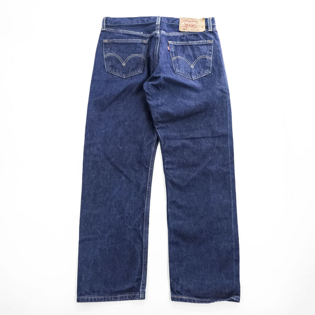 Levi's 501 リジッド デニムパンツ ジーンズ W36 L32 インディゴ 濃紺 ボタンフライ USAモデル 005010000